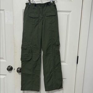 J. Galt Cargo Pants size small olive green adjustable elastic waist Pakistan
